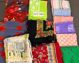 147 12VintageHandkerchiefsScarves