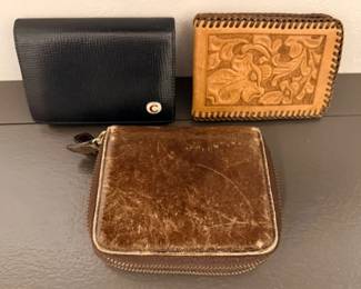 149 3LeatherWalletsVintageCoachHandTooledButterSoft