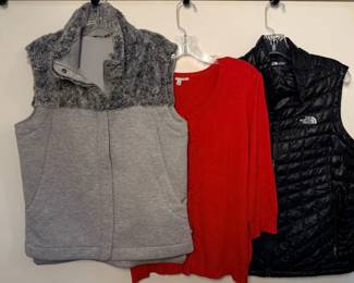 146 TheNorthFaceVestsRedHalogenCardiganLXL