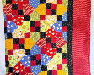 126 ChickenChallengeYearofTheRoosterThrowQuilt