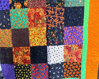 94 HappyHalloween2FallHarvestThrowQuilt