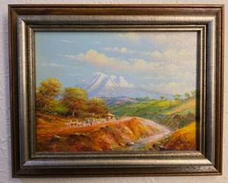 10 OriginalOilPaintingElChimborazoByOswaldoMoncayo