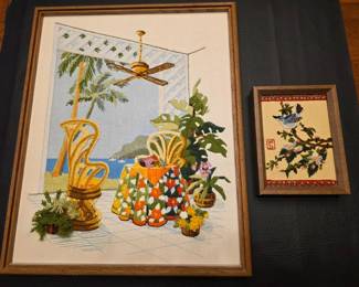 142 2HandmadeFramedNeedlepointPictures