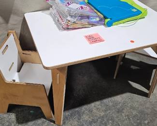 CHILDS TABLE AND CHAIRS