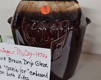 MCCOY BROWN DRIP GLASE COOKIE JAR