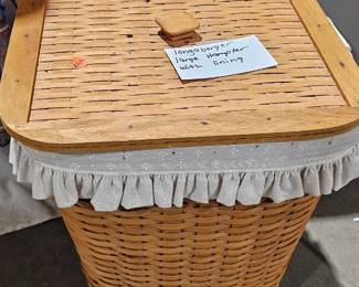 LONGABERGER BASKET HAMPER WITH LID