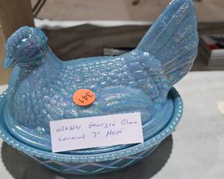 MOSSER BLUE HEN ON NEST