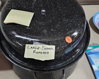 LARGE ENAMEL ROASTER PAN