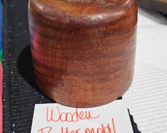 WOODEN BUTTER MOLD VINTAGE