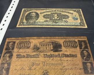 Very Old Monetary Bills