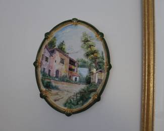 Hand Painting Wall Plate Porcelain By A. Stocco Arte Italica Made In Italy