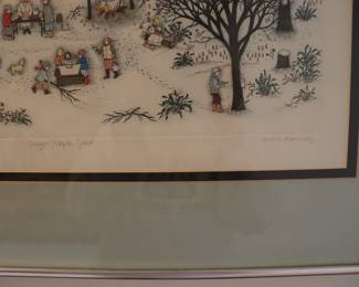 Cuca Romley Signed Limited Ed. Etching - Sugar Maple Grove 135/175 28" x 35"
