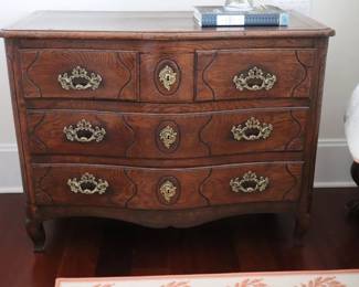  Antique French Oak 18th Century Commode 3 Drawer Dresser