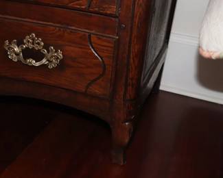  Antique French Oak 18th Century Commode 3 Drawer Dresser