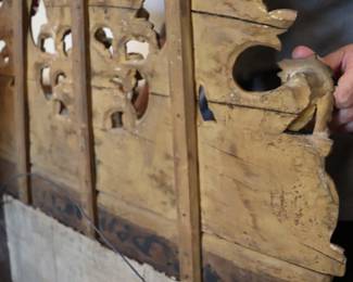 Antique French Louis XIV Giltwood Mirror 18th Century PD $14,000 from L' ANTIQUAIRE 5' x 3.5' 