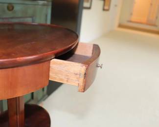2 Tier Tripod Table with Isle of Man Feet with Drawer