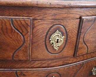  Antique French Oak 18th Century Commode 3 Drawer Dresser