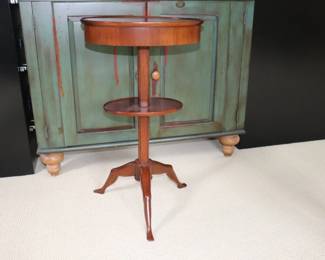 2 Tier Tripod Table with Isle of Man Feet with Drawer