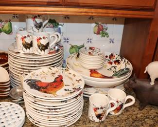 Williams Sonoma Francais Marc Lacaze Rooster Dinnerware