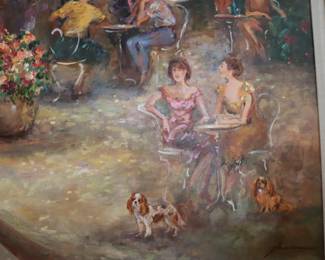   Janine Wesselmann original Paris Cafe Painting