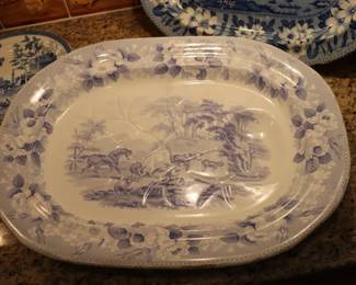  Rare 1802-1814 John & Richard Riley Meat Well & Tree Plater Paster with Horse