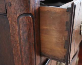  Antique French Oak 18th Century Commode 3 Drawer Dresser