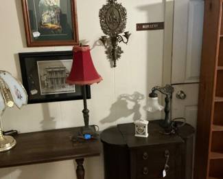 Brass art deco wall candlesticks