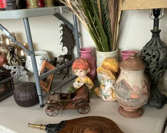 Bump feathers to vases two little people, home decor, and tin car music box