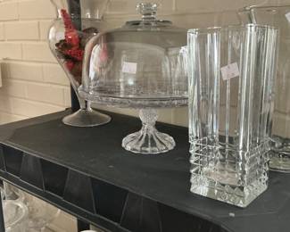 From cake, plates, and domes makasa  vases, Corelle ware 