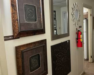 Devil mirrors, tin style wall art