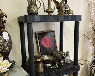 Nice selection of brass tea pots