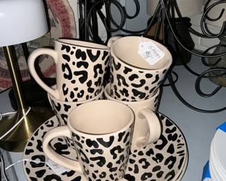 Printed cups and saucers