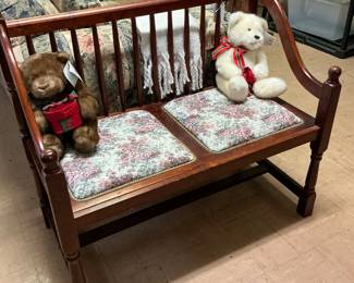 Indiana loveseat, collectible bears