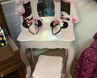 Little girls vanity, Mickey Mouse ears