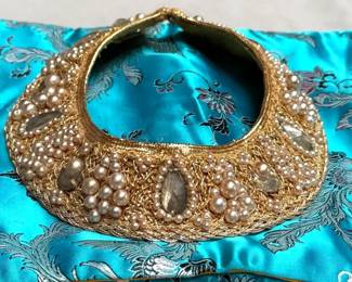 Vintage neckline trim or beaded collar