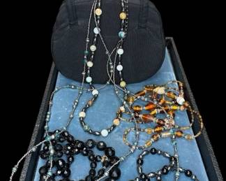 Beaded Necklaces  A Small Handbag