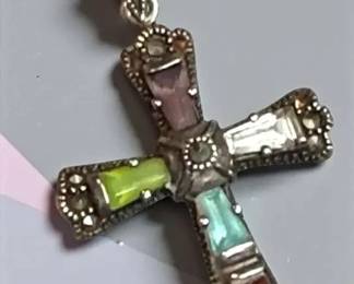 Cross Pendant On Sterling Chain