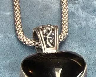 Sterling Heart Pendant  Necklace