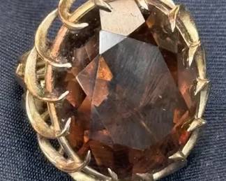Smokey Quartz Statement Ring