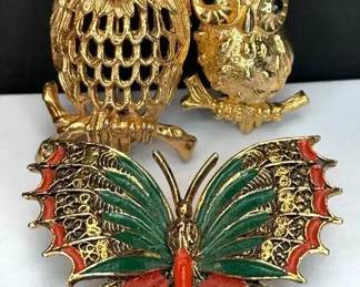 Pins Owl  Butterfly