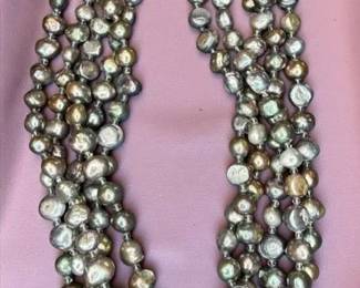 Multistrand Baroque Pearl Statement Necklace
