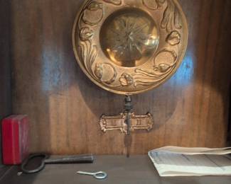 Antique German Black Forest  Clock with Carved Case