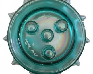 Fenton Stiegal Iridescent Green Stretch Epergne third image