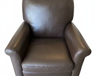 Brown Leather Recliner Armchair