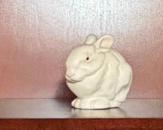 Vintage Cybis Porcelain "Mr. Snowball" Bunny Figurine and Owl Figurine