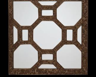 Geometric Octagonal Beaded Mirror