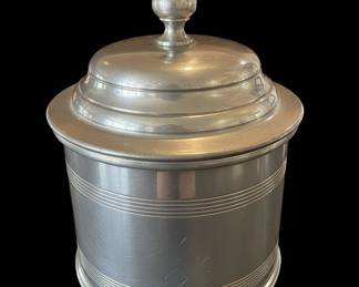 Vintage Williamsburg Pewter Humidor with Acorn Finial