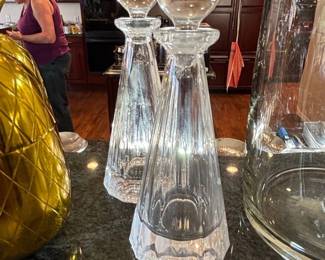 Set of Two Paloma Picasso for Villeroy  Boch Crystal Decanters