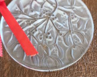 Lalique Gui Mistletoe Ornament