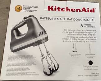 KitchenAid KHM6118CU 6-Speed Hand Mixer, Contour Silver